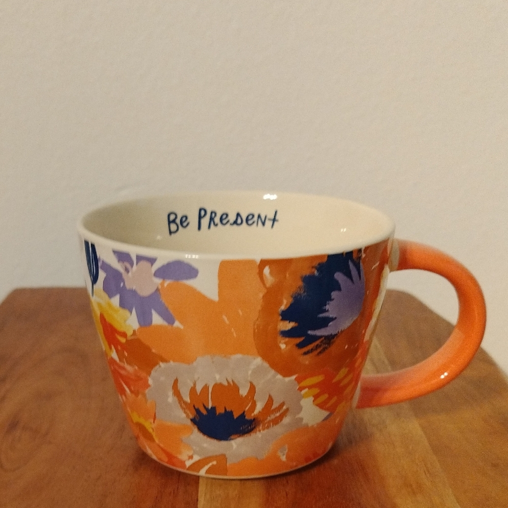 Vibrant Floral Mug with Inspiring Message